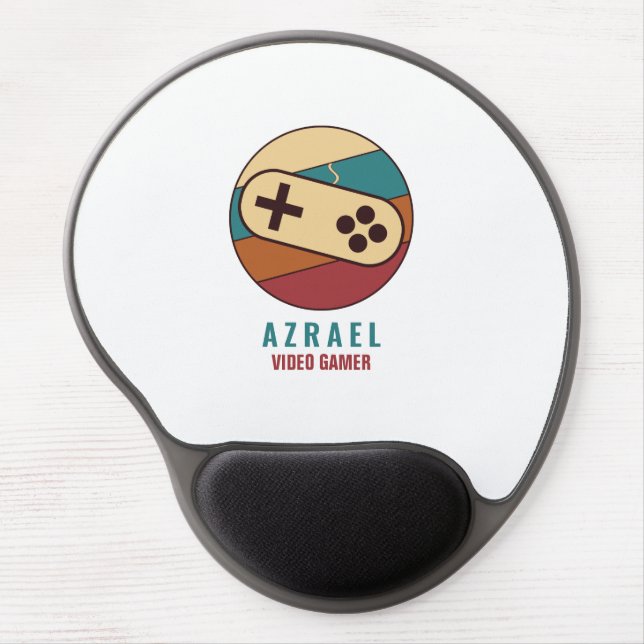 Game Controller Logo, Video Gamer Gel Mouse Pad (Front)
