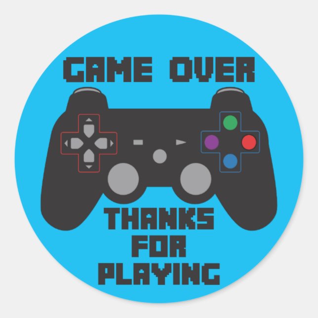 Game Controller Party Favor Sticker (Front)
