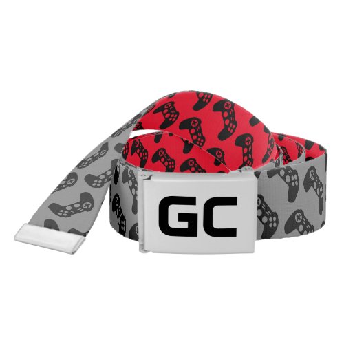 Game controller pattern reversible belt for gamers