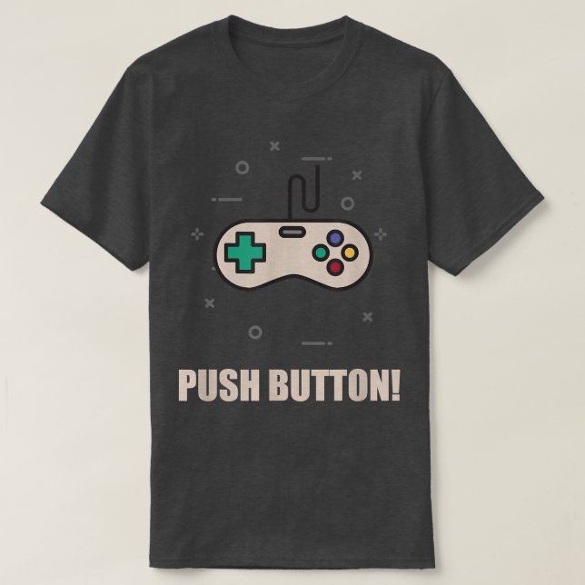 Game Controller Push Buttons  T-Shirt (Design Front)
