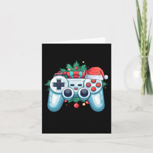 Game Controller Santa Hat Christmas Gaming X-mas G Card