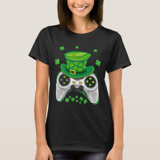 Game Controller Shamrock Gamer St Patricks Day Gam T-Shirt