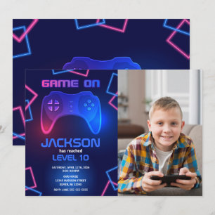 Game Controller Teen Video Game Gamer Birthday Invitation