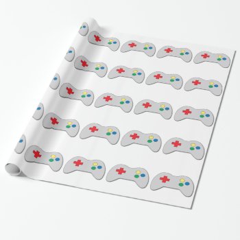 Game Controller Wrapping Paper by Windmilldesigns at Zazzle