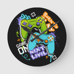 Game controllers Graffiti Gaming Born To Play Round Clock