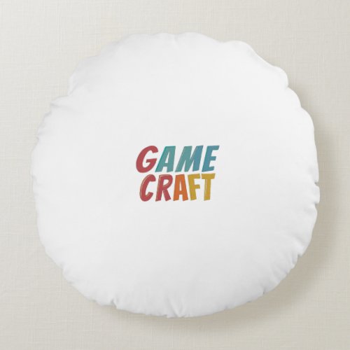 Game craft round pillow