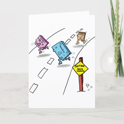 Game Crossing belated birthday card