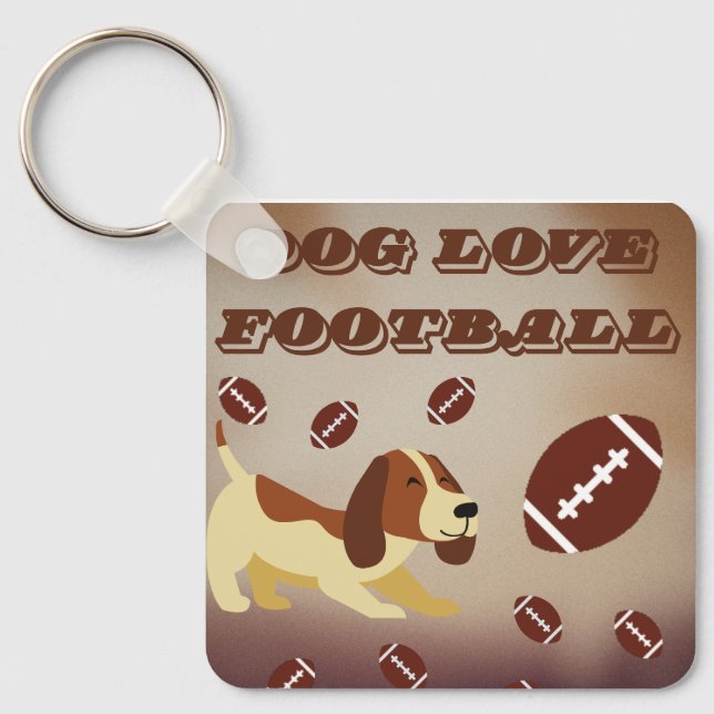 Game Day America Football Sports Fans Custom  Keychain (Front)