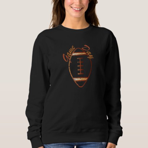 Game Day American Football Family Cool Vintage Gri Sweatshirt
