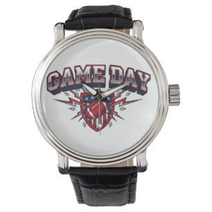 Game Day American Football Patriotic Shield Sports Watch