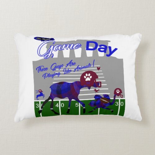 Game Day Animal Football Pillow