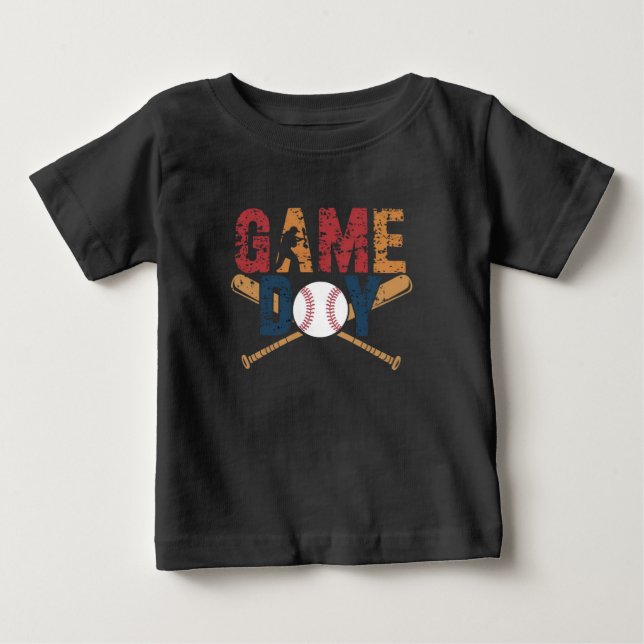 Game Day Baseball Graphic Baby T-Shirt (Front)