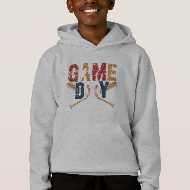 Game Day Baseball Graphic Hoodie (Front)