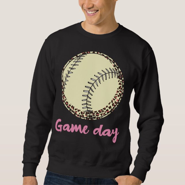 Game Day Baseball Leopard Sweatshirt (Front)
