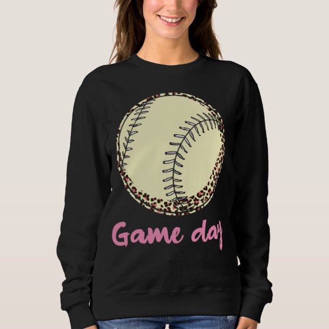 Game Day Baseball Leopard Sweatshirt (Front)