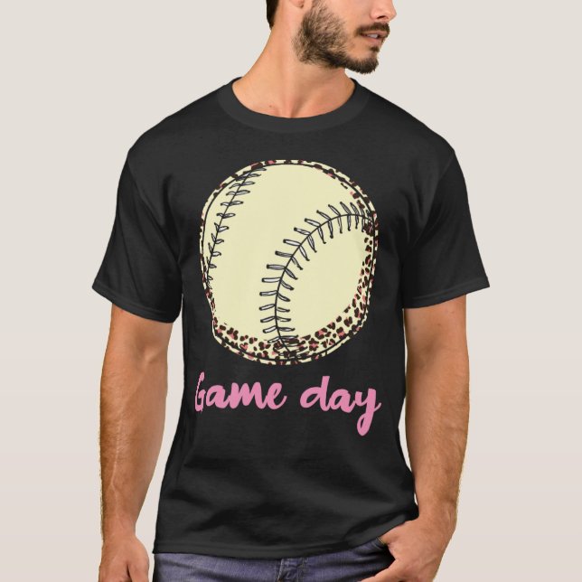 Game Day Baseball Leopard T-Shirt (Front)