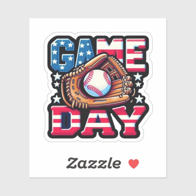 Game Day Baseball Sticker (Sheet)