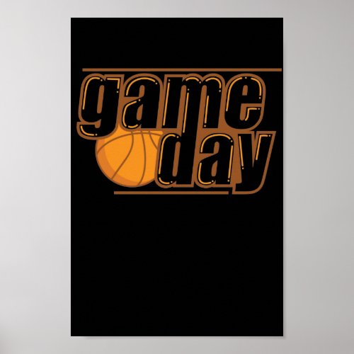 Game Day Basketball Ballsport Fan USA Poster