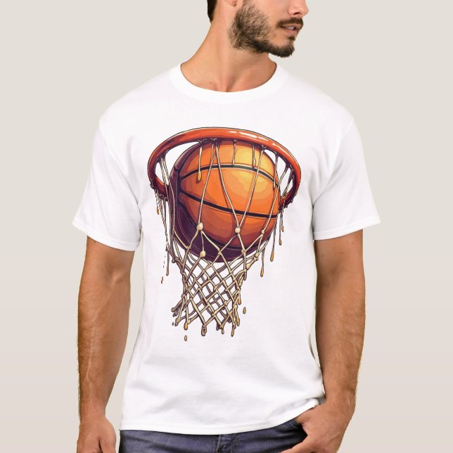 Game Day Basketball Drip T-Shirt (Front)