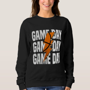 Game Day Basketball Leopard Lightning Sweatshirt