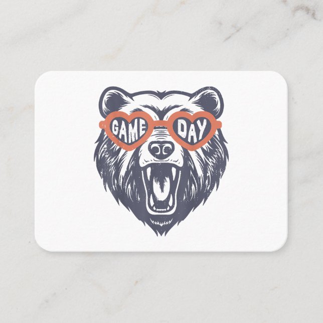 Game Day Bear Business Card (Front)