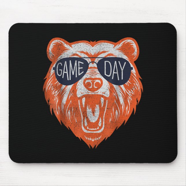 Game day bear  mouse pad (Front)