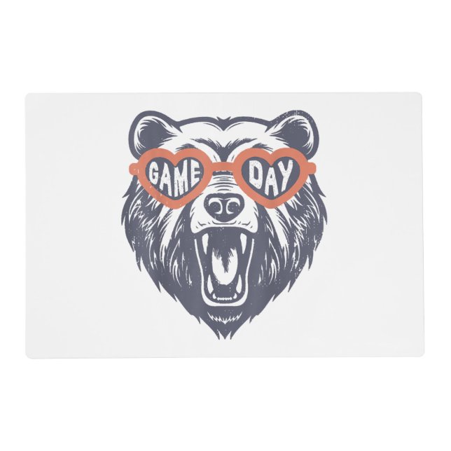 Game Day Bear Placemat (Front)