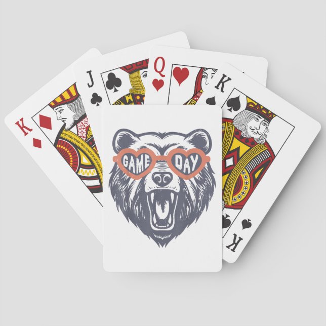 Game Day Bear  Poker Cards (Back)