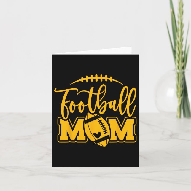 Game Day Blue And Yellow High School Football Foot Card (Front)