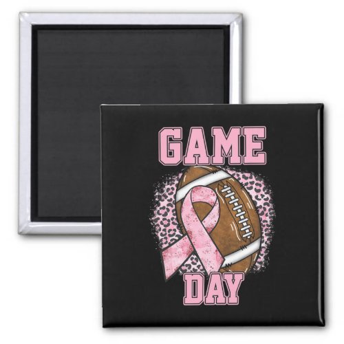 Game Day _ Breast Cancer Awareness Pink Football M Magnet