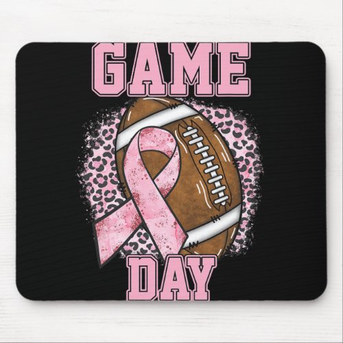 Game Day _ Breast Cancer Awareness Pink Football M Mouse Pad