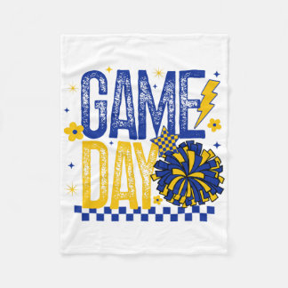 Game Day Cheer Mom Gift For Cheerleading Coach Blu Fleece Blanket