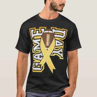 Game Day - Childhood Cancer Awareness Football T-Shirt