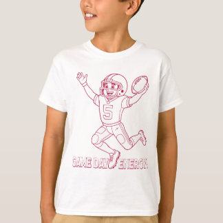 Game Day Energy! Football Player Kids’ T-Shirt
