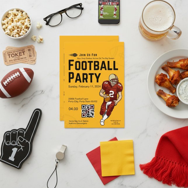 Game Day Extravaganza Football Party Invitation  (Game Day Extravaganza Football Party Invitation)