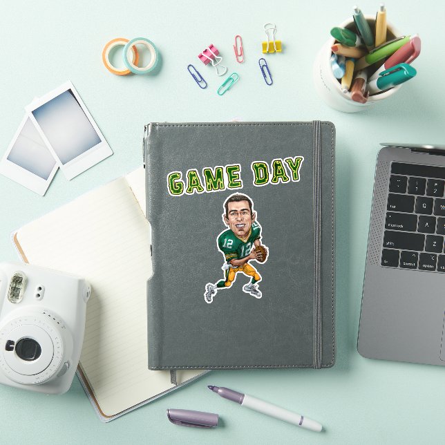 Game Day Football Cartoon Design | Sticker (iPad Cover)