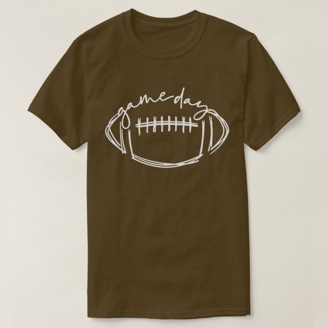 Game Day Football Cute Football Top6 T-Shirt (Design Front)