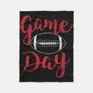 Game Day Football Cute Football Top Women  Fleece Blanket