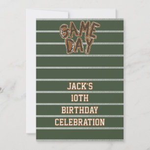 Game Day Football  Invitation