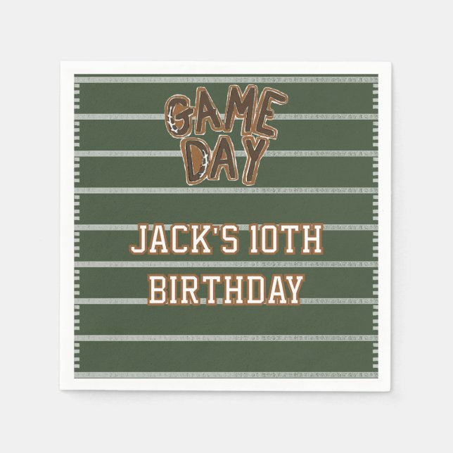 Game Day Football  Napkins (Front)