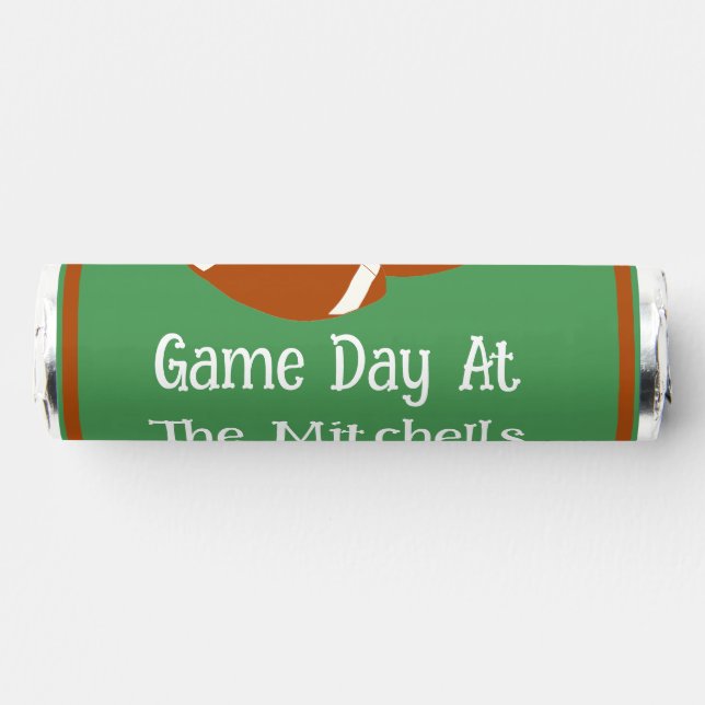 Game Day Football PERSONALIZE  Breath Savers® Mints (Front)
