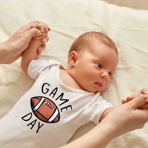 Game day football rugby american football baby bodysuit