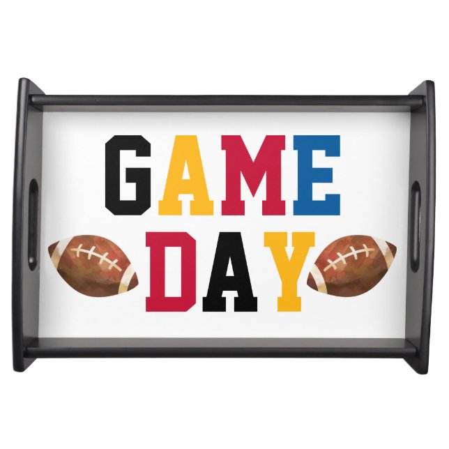 Game Day Football  Serving Tray (Front)