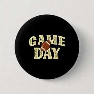 Game Day Football Team Sports Vintage  Button