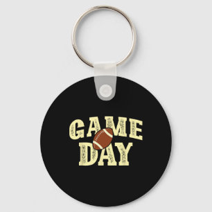 Game Day Football Team Sports Vintage Keychain
