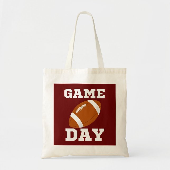 Game day football  tote bag (Front)