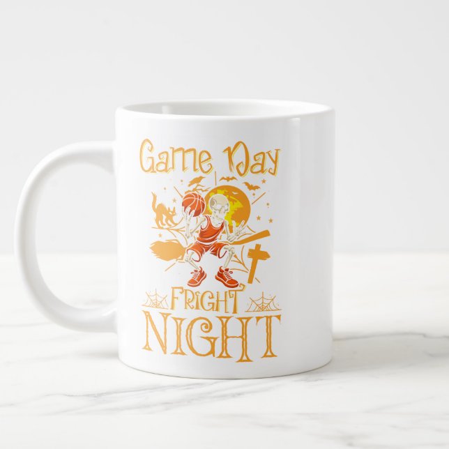 Game Day Fright Night Sports Halloween Giant Coffee Mug (Left)