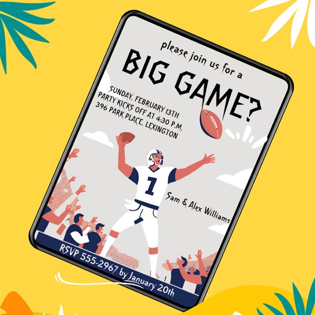 "Game Day Glory: Super Bowl Bash 2025" Invitation (Creator Uploaded)