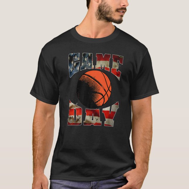 Game Day I Love Basketball T-Shirt (Front)