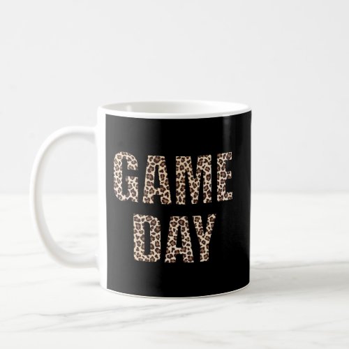 Game Day Leopard Football Fan Big Game Coffee Mug